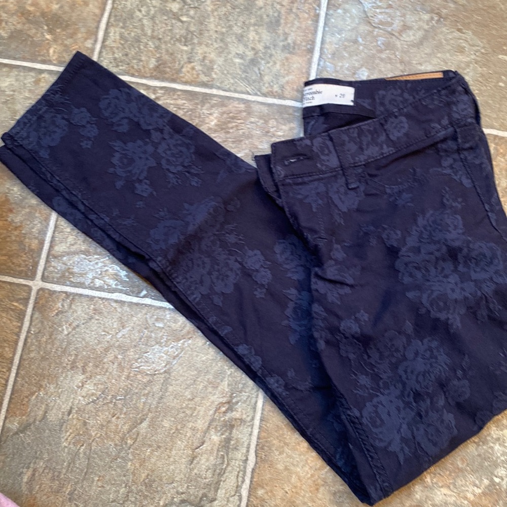 Abercrombie and Fitch floral jean